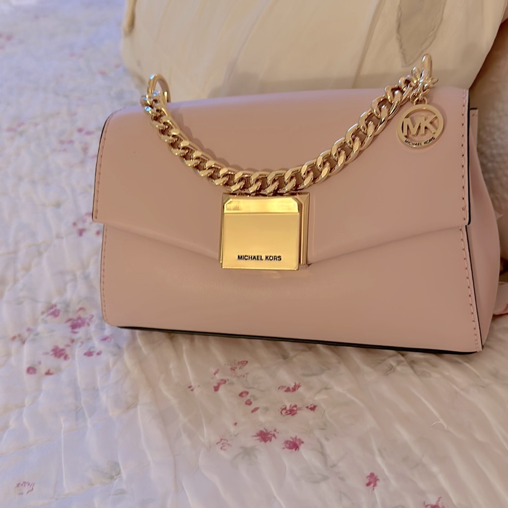 MK Michael Kors Lita Small Leather Crossbody Bag